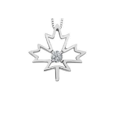 I Am Canadian
Silver Maple Leaf Pendant
MLR988038
.08ct  