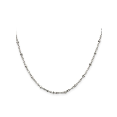 Sterling Silver 
Singapore Chain w/ Beads  
2.5mm
16    