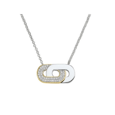 Charles Garnier&trade;
  Fancy Link   Necklace
Rhodium/Gold Plated  S...