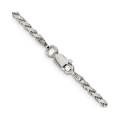 Sterling Silver
Flat Rope Chain
Anti-tarnish Coating
2.25mm
16    