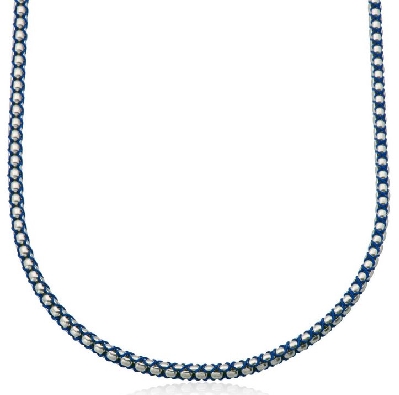 Steelx 
Men s 24   Chain with Blue Cord  