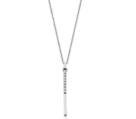 STEELX
Long Bar Necklace w/ CZ 
18+2    