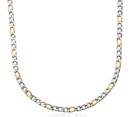 STEELX
Two-Tone Figaro Chain
Gold IP
7mm Chain - 24    