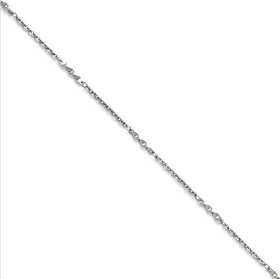 Stainless Steel Polished Fancy Link Chain 18    