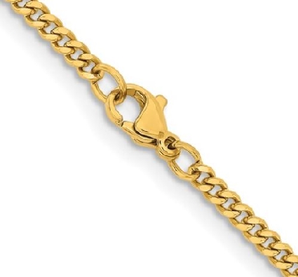 Chisel Steel
3mm Curb Chain
Gold IP
20    