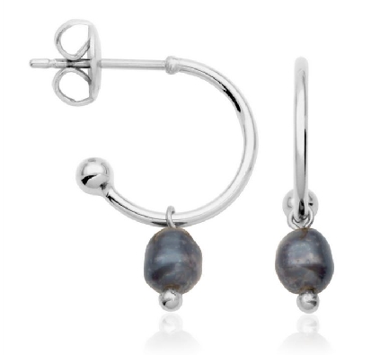 STEELX
Black Fresh Water Pearl Earrings  