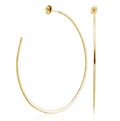 STEELX
Open Hoop Earrings
Post
Gold IP
51x71mm  