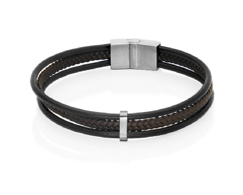 STEELX
Black & Braided Brown Bracelet
8.5    