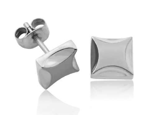 STEELX
High Polish Square Stud Earrings
8mm  