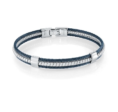 Italgem 
Steel Bracelet
Blue IP 3 Row Cable Bangle
8.8  
  
