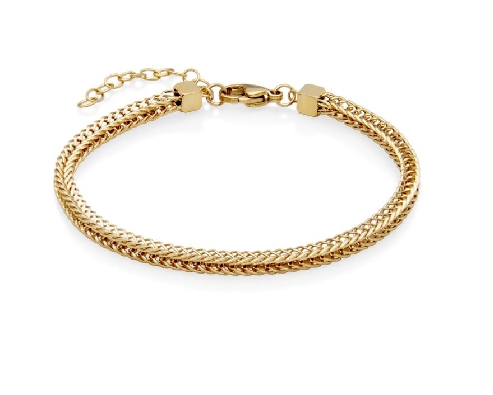 STEELX
Square Chain Bracelet
Gold IP
4mm
6.75  +1.5    