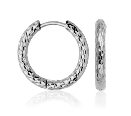 STEELX
Textured Hoop Earrings
14/19mm  