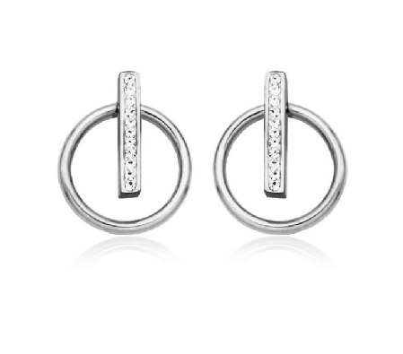 STEELX
Circle Bar Preciosa Earrings  