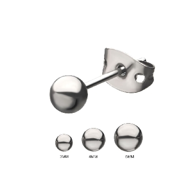 INOX&trade; Steel
Titanium Ball Stud Earrings
3mm

You can t go wro...