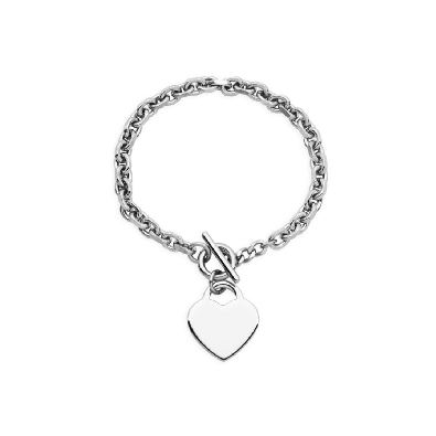 STEELX
Heart Charm Bracelet
w/ Anchor Chain
7.5    