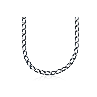 STEELX
Curb Chain Necklace
Black Two Tone Matte IP 
6.8mm
24    