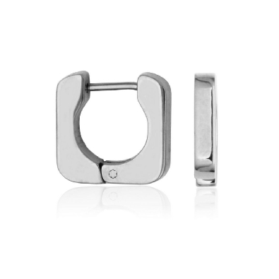STEELX
High Polish Square Huggie Earrings
14x13.5mm  