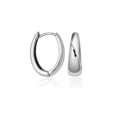 STEELX
High Polish Oval Huggie Earrings
14x18mm  