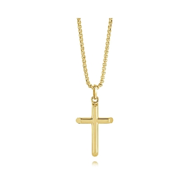 ITALGEM STEEL
Small Classic Cross Necklace
Gold IP Steel
22    
