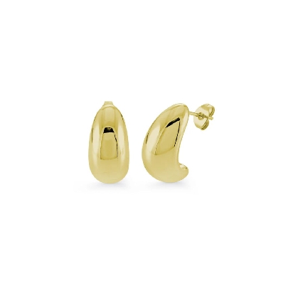 ITALGEM STEEL
Pointed Puff Drop Earrings
Gold IP Steel
20mm  