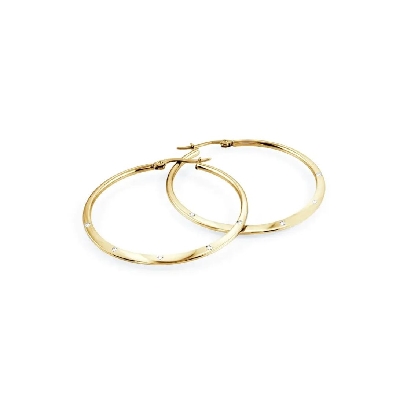 ITALGEM STEEL
Graduated White CZ Hoop Earrings
Gold IP Steel
40m...