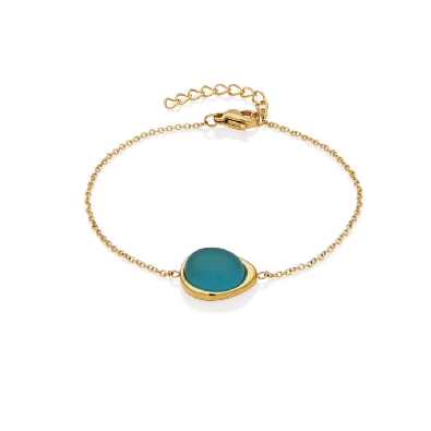 STEELX
Blue Cat s EyeBracelet
Yellow Gold Plated Steel
6.5  +1.5...
