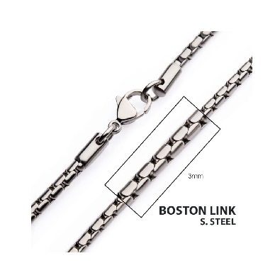 INOX™ Steel
Boston Link Chain
3mm 
22    