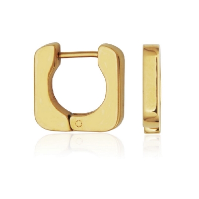 STEELX
Square Huggie Earrings
Yellow Gold Plated
14x13.5mm  