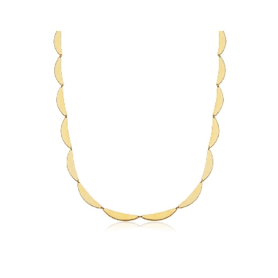 STEELX
Flat Crescent Necklace
Yellow Gold IP
16+2    