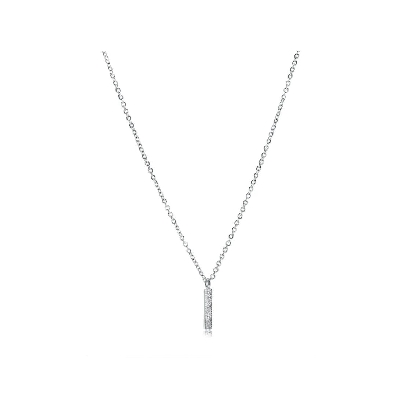ITALGEM STEEL
Vertical Bar Necklace
White CZ s
16+2    