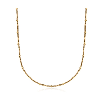 STEELX
Beaded Mesh Chain
Yellow Gold Plated
2mm 
16+2    
