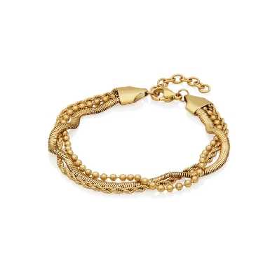 STEELX
Triple Layered Chain Bracelet
Yellow Gold Plated 
7+1.5  ...