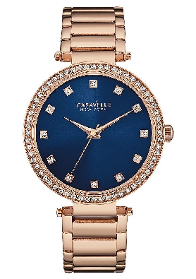 Lady s Caravelle New York Watch w/Crystals

 *Bulova Watch Warran...