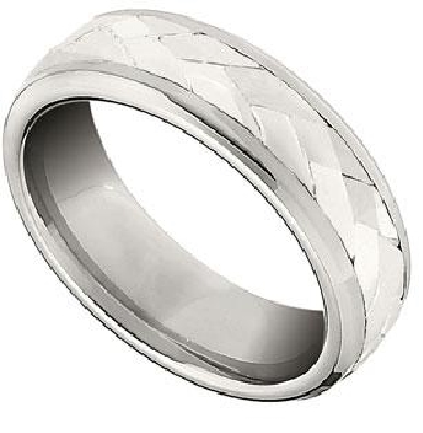 7.0mm Titanium & Sterling Woven Band  
