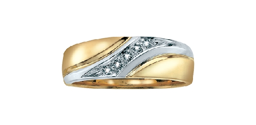 Gent s Wedding Band w/Diamonds 10KT WG

(Pictured in Yellow and W...