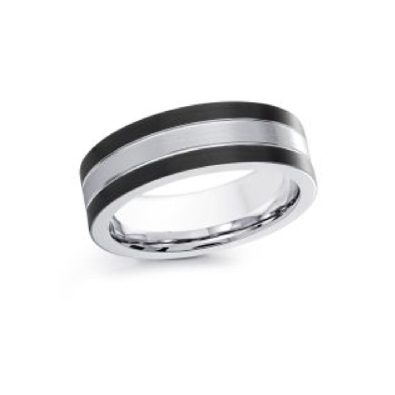 Cobalt Wedding Band 
w/Black 
7mm  