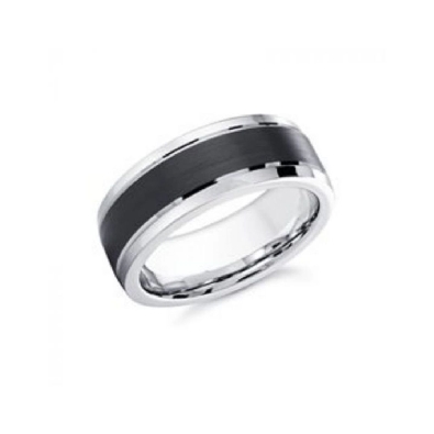 Cobalt Wedding Band 
w/Black 
8mm  