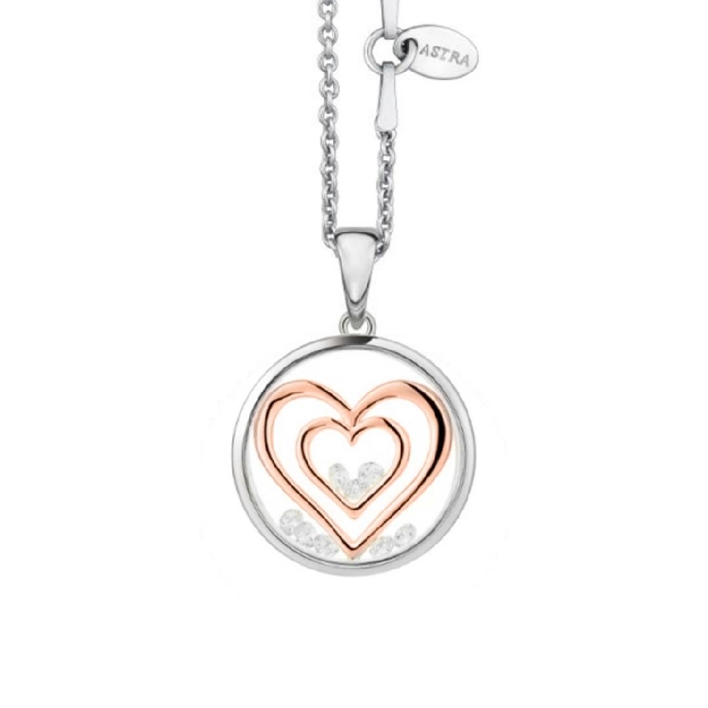 Double Heart - ASTRA Jewellery
Silver &amp; 14KT R...