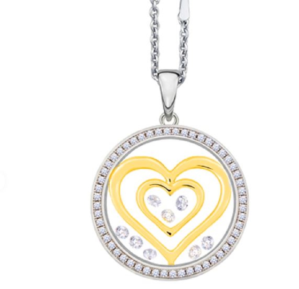 Double Heart - ASTRA Jewellery
Silver &amp; 14KT Y...
