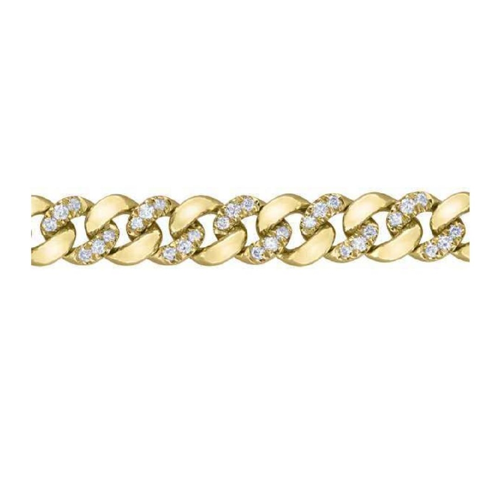 Diamond Curb-Link Bracelet 1.0ctw
10KT Yellow ...