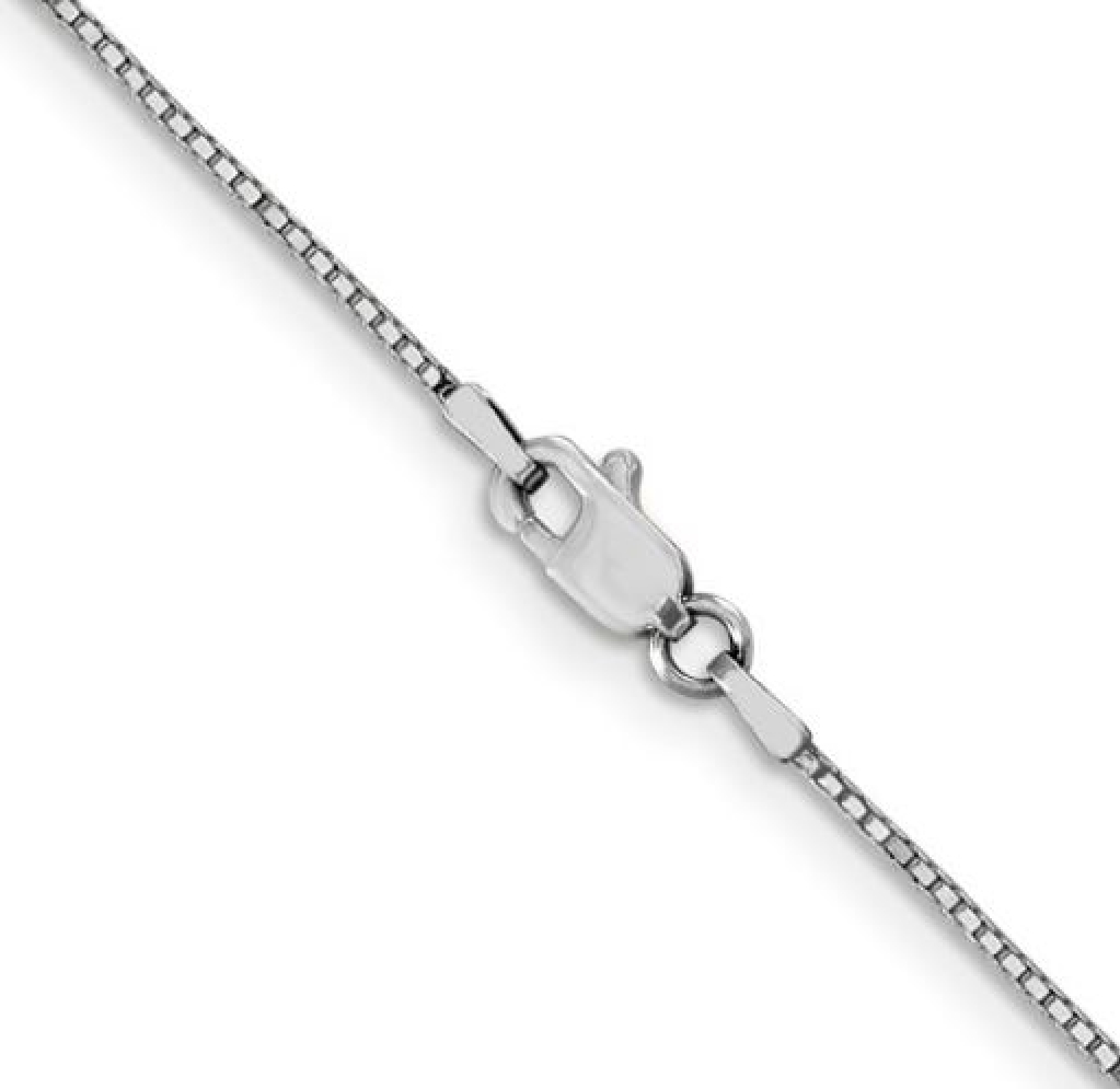 10KT White Gold Box Chain  