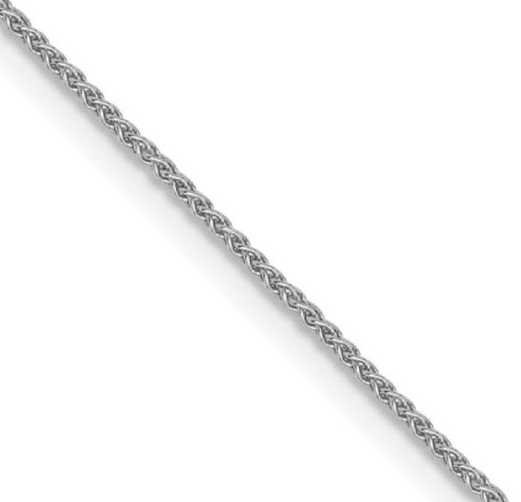Leslie s 10k White Gold .8mm Spiga (Wheat) Chai...
