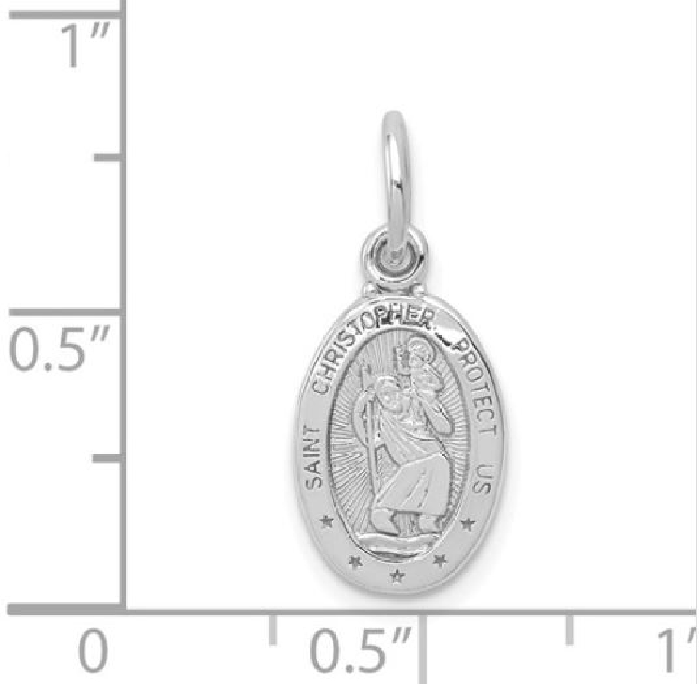 10Kt White Gold
St. Christopher Pendant
9mmx2...