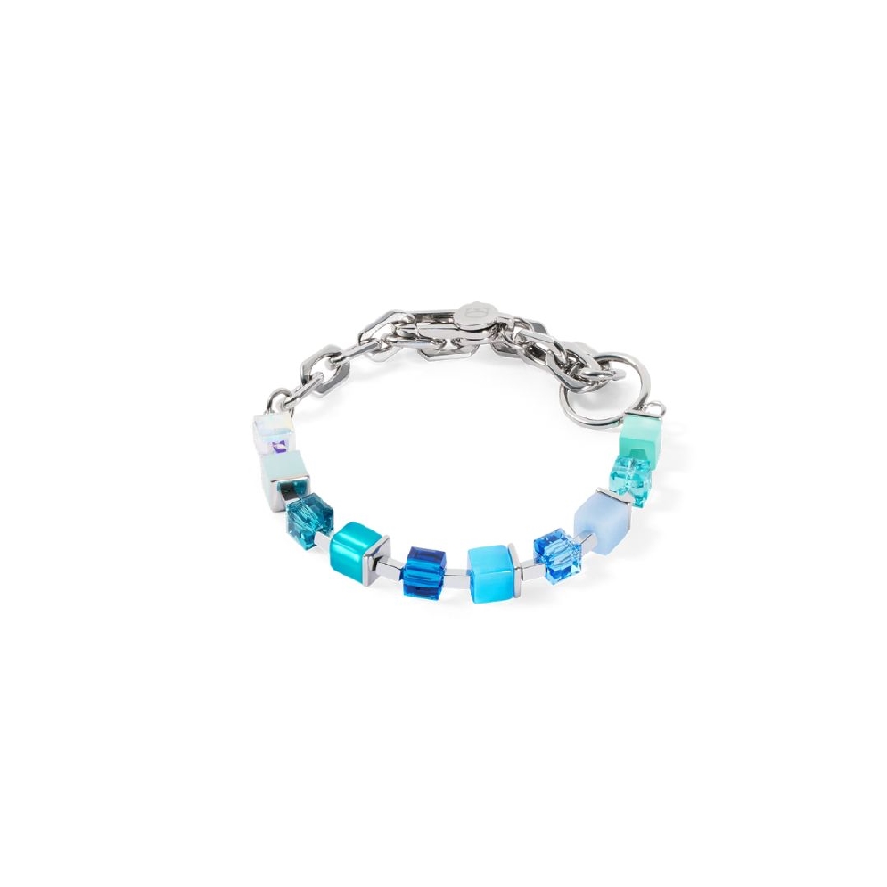 Bracelet Cube Fusion Charm Silver-Ocean
Blue/T...