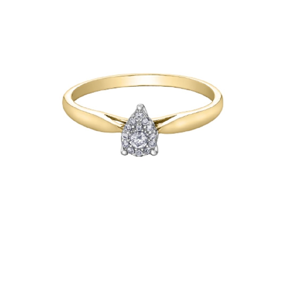 Pear-Shaped Diamond Ring from the Starburst Col...