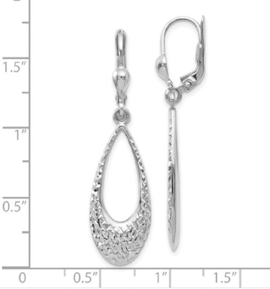 Diamond Cut Dangle Leverback Earrings
10Kt Whi...