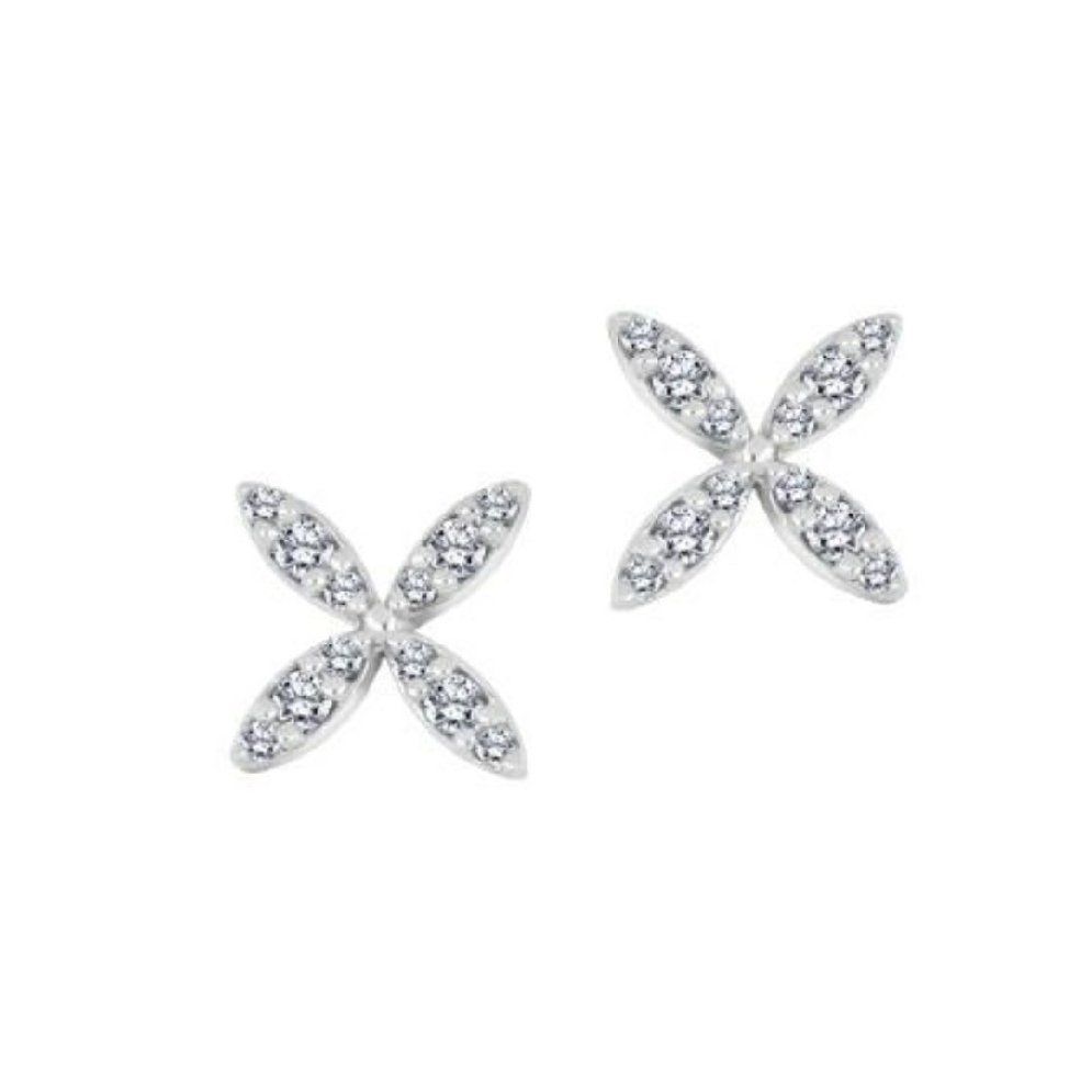 Diamond Earrings 0.108ctw
10KT White Gold  