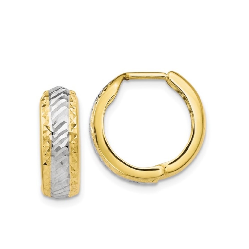 Leslie s 
Polished Diamond-Cut Hoop Earrings
...