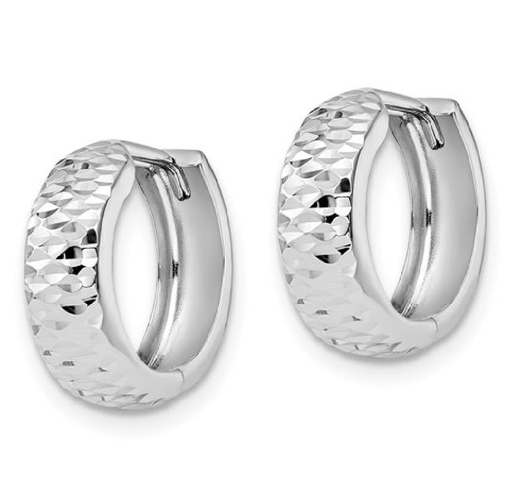 Leslie s 
Polished Diamond-Cut Hoop Earrings
...