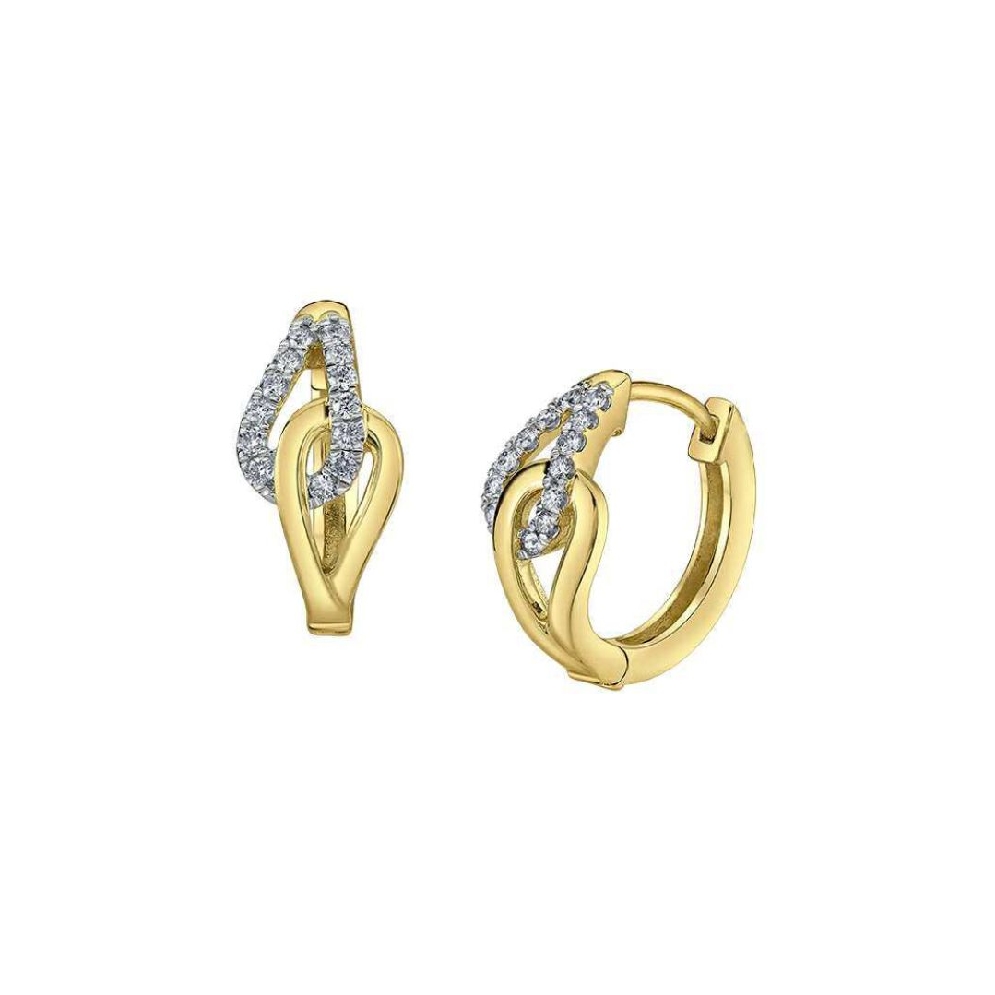 Diamond Hoop Earrings 0.208ctw
10KT Yellow Gold  